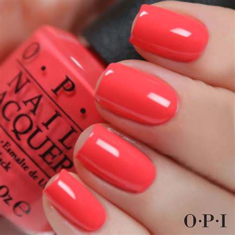 best opi coral nail polish.